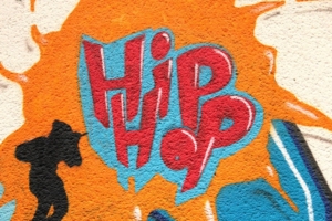 Graffiti text that reads Hip Hop