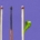 Five matches on a purple background. One is burned and another is growing a green leaf.